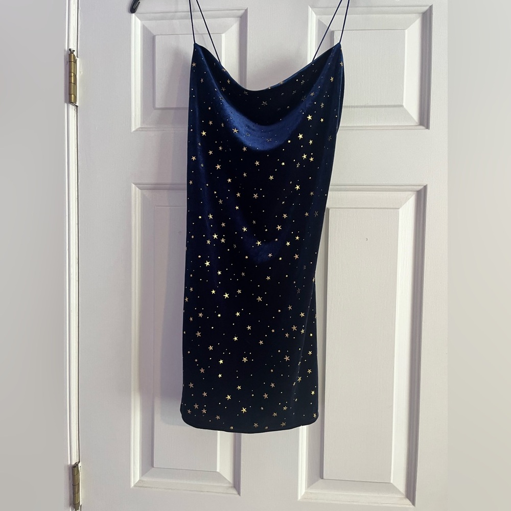Mini star dress cowl neck